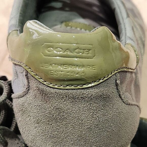 COACH Sneakers For Women Size US 11 M Gray Kathleen Coach Logo Leather - Picture 8 of 12